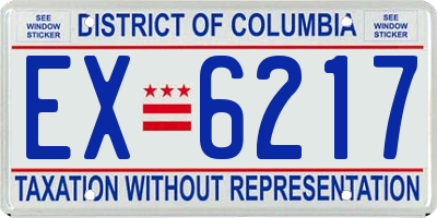 DC license plate EX6217