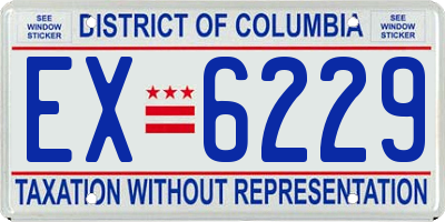 DC license plate EX6229