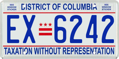 DC license plate EX6242