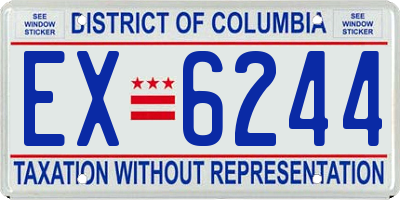 DC license plate EX6244