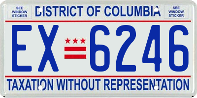 DC license plate EX6246