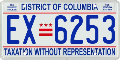 DC license plate EX6253