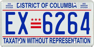 DC license plate EX6264