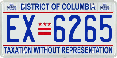 DC license plate EX6265