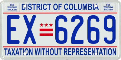 DC license plate EX6269