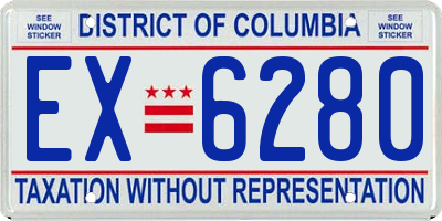 DC license plate EX6280