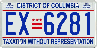 DC license plate EX6281