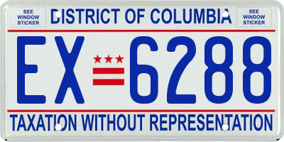 DC license plate EX6288
