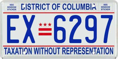 DC license plate EX6297
