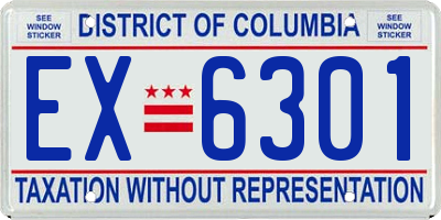 DC license plate EX6301