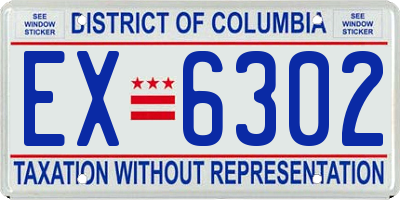 DC license plate EX6302
