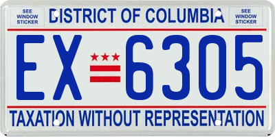 DC license plate EX6305
