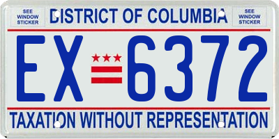 DC license plate EX6372