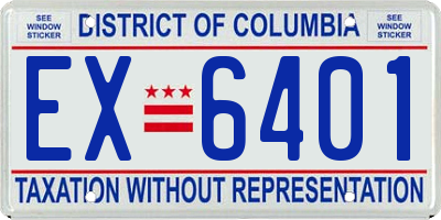 DC license plate EX6401