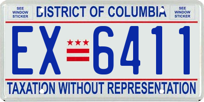 DC license plate EX6411