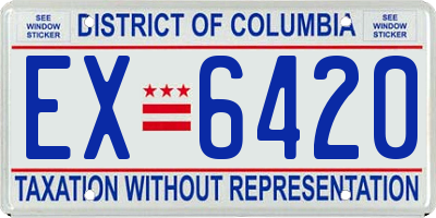 DC license plate EX6420