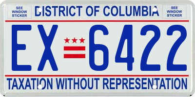 DC license plate EX6422
