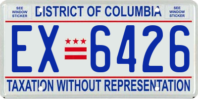DC license plate EX6426