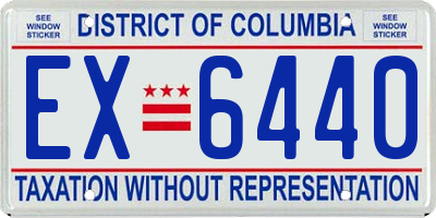 DC license plate EX6440
