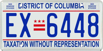 DC license plate EX6448