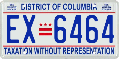 DC license plate EX6464