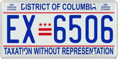 DC license plate EX6506