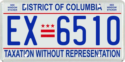 DC license plate EX6510