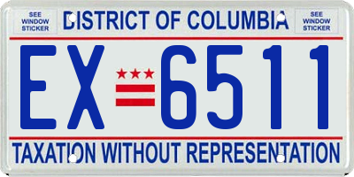 DC license plate EX6511