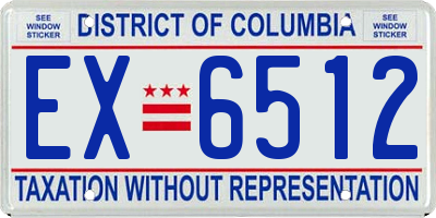 DC license plate EX6512