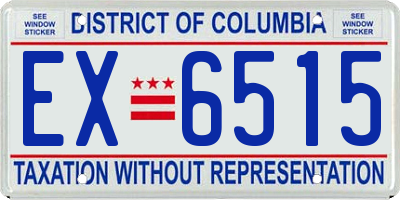 DC license plate EX6515