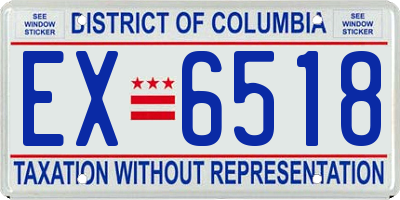 DC license plate EX6518