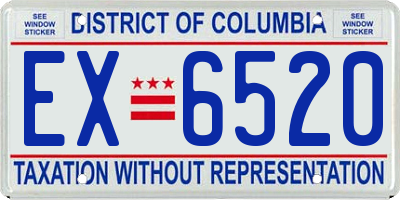 DC license plate EX6520
