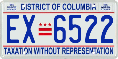 DC license plate EX6522