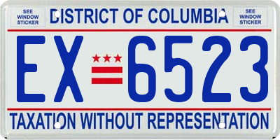 DC license plate EX6523