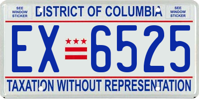 DC license plate EX6525