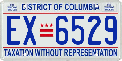 DC license plate EX6529