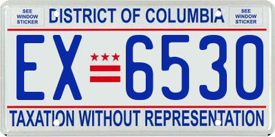 DC license plate EX6530