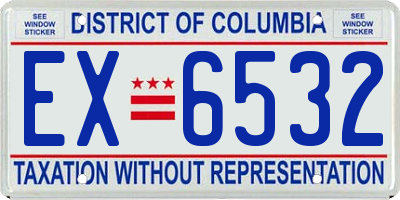 DC license plate EX6532