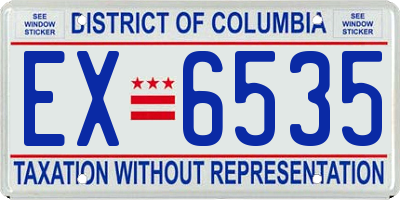DC license plate EX6535