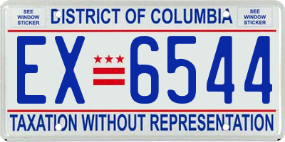 DC license plate EX6544