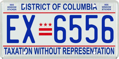 DC license plate EX6556