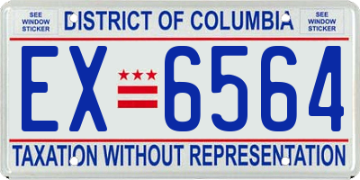 DC license plate EX6564