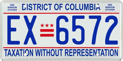DC license plate EX6572