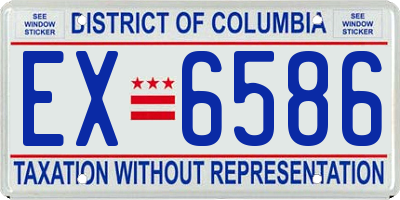 DC license plate EX6586