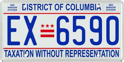 DC license plate EX6590