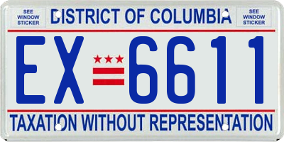 DC license plate EX6611