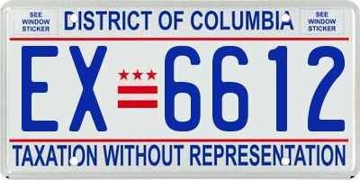 DC license plate EX6612