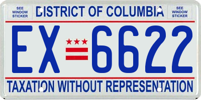 DC license plate EX6622