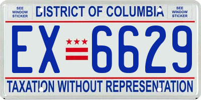 DC license plate EX6629