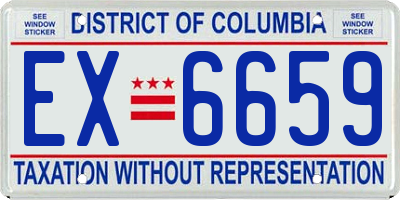 DC license plate EX6659